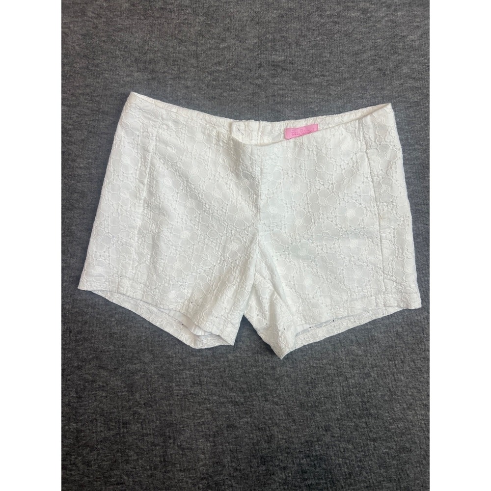 Lilly Pulitzer  Women's Daisy Eyelet Deenie Shorts White Size 0